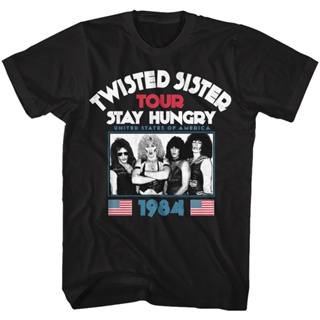 เสื้อยืด พิมพ์ลายวงดนตรี Twisted Sister Stay Hungry Tour 1984 s 70s สไตล์คลาสสิก ไม่ซ้ําใคร สําหรับผู้ชาย 450227_03