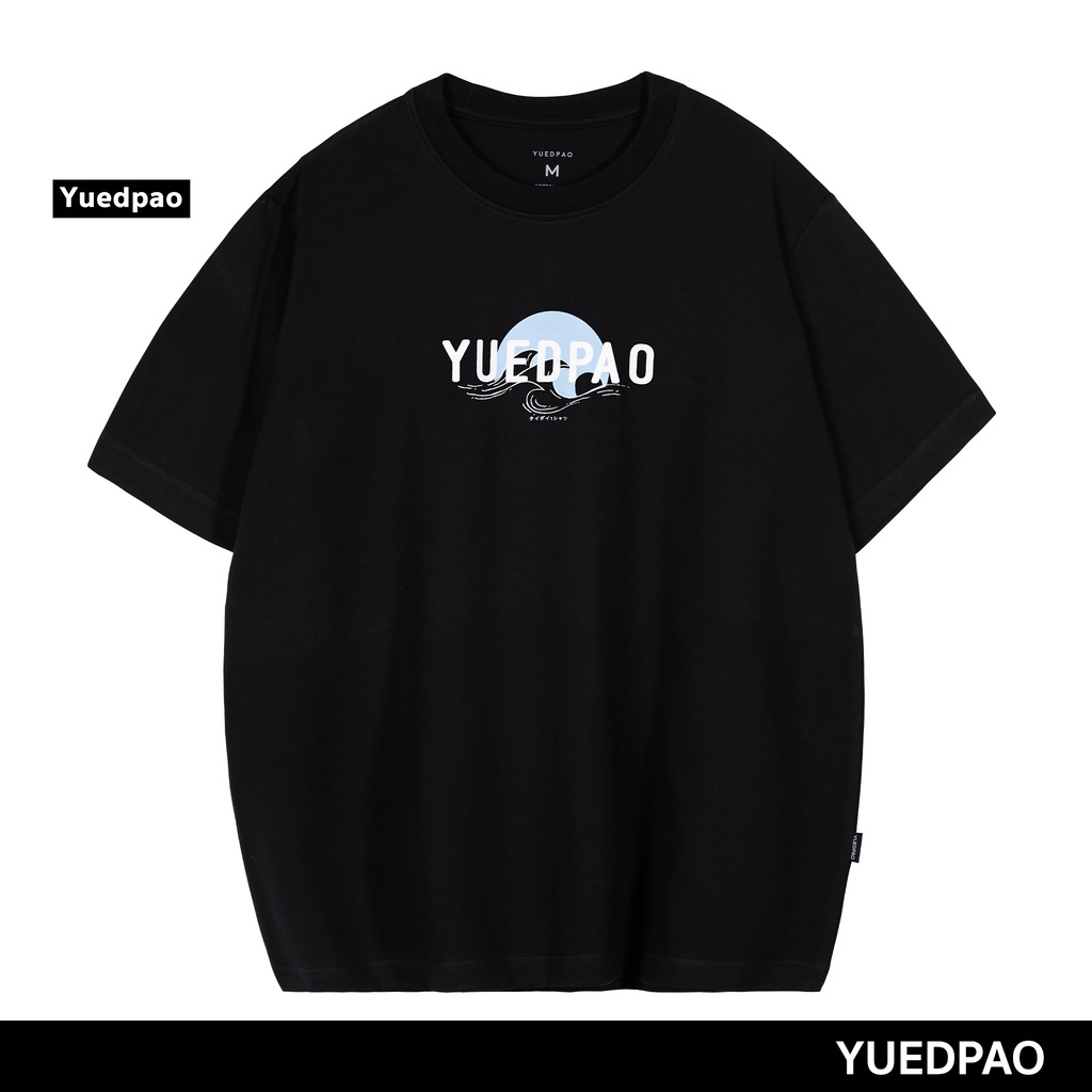 yuedpao-ยอดขาย-no-1-รับประกันไม่ย้วย-2-ปี-ผ้านุ่ม-เสื้อยืดเปล่า-เสื้อยืด-oversize-black-tsunami-print-04