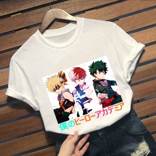 My Hero Academia Anime Manga T Shirt Women Shoto Todoroki Bakugou Katsuki Deku Nice Loose T-shirt Tee Shirt_04