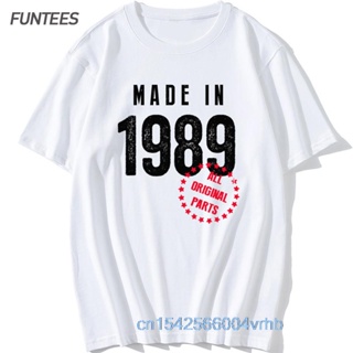 Made in 1989 Funny T Shirt Cotton Vintage Born In 1989 Limited Edition Design T-Shirts All Original Parts Gift Idea_03