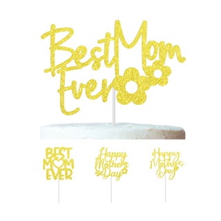 【ดีไซน์ใหม่】ท็อปเปอร์กระดาษ ลาย Happy Mothers Day สําหรับตกแต่งเค้ก วันแม่