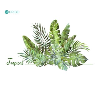 โปสเตอร์ DR BEI Tropical Plant Leaves แบบลอกออกได้ สําหรับติดตกแต่งผนังห้องนอน ห้องนั่งเล่น