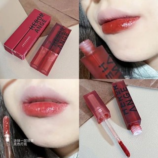 Herorange Cloud Light Touch Lip Glaze Water Mist ลิปสติกเนื้อแมตต์กํามะหยี่ ลิปสติกสีแดงอิฐ