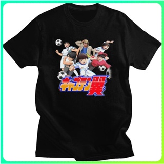 Short Sleeve Cotton T-Shirt Printed Captain Tsubasa Newteam Plus Size For Menเสื้อยืด _04