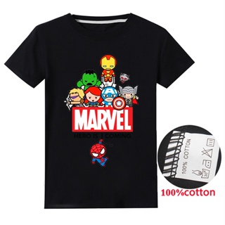 100% cotton 2020 New Hot cartoon Marvel Kids T-Shirts Spiderman Children Clothing Captain America Boys T Shirts Bab_08