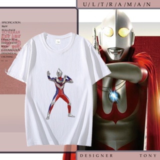 เสื้อสีขาว Ultraman Ultraman Ace เสื้อครอปสายฝอ เสื้อผู้ชายเท่ ไม่ยืดไม่ย้วยไม่ต้องรีด เสื้อเชิ้ตชาย เสื้อยืดเปล่า_05