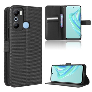 Infinix Hot 20 Play Case Back Infinix Hot20 Play เคส เคสฝาพับ PU Leather Wallet Case Stand Holder Flip