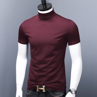 Mens Solid Color Short Sleeve T-shirt.