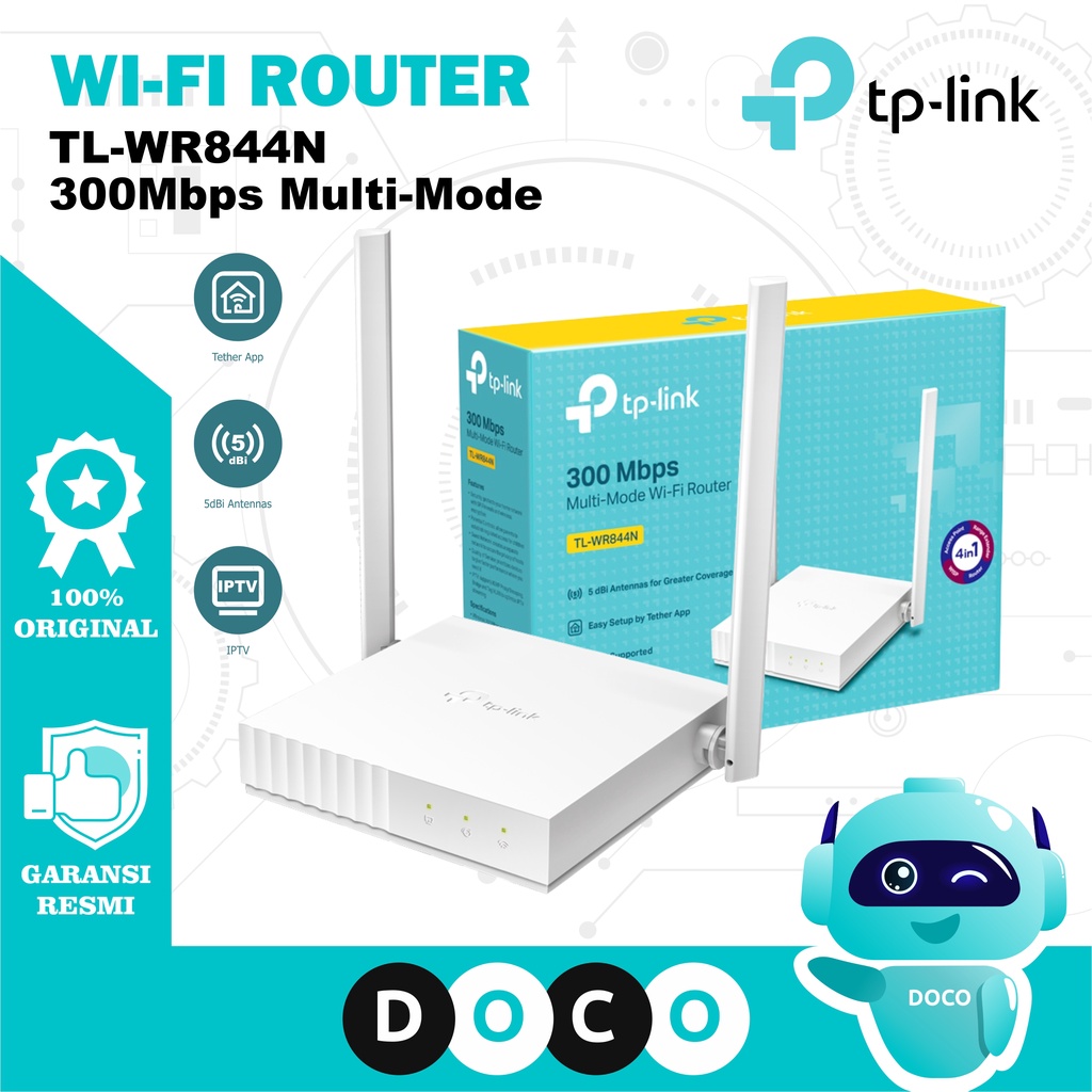 Tp-link เราเตอร์ไร้สาย TL-WR844N TL WR 844N 844 300Mbps โมเด็ม Wi-Fi ...