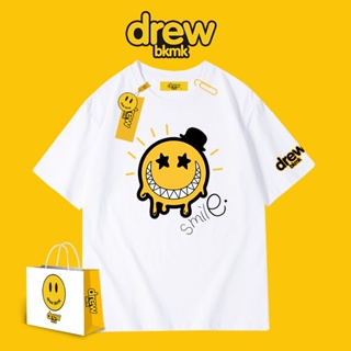 drew Justin Bieber house smiley T-shirt short-sleeved male monster loose white tide brand cotton ins_03