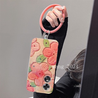 Ready Stock New Phone Case เคส OPPO Reno8 T A78 5G 4G Casing Shiny Luxurious Rhinestone Flowers Soft Case with Round Wristband for OPPO Reno 8 8T Reno8T  เคสโทรศัพท