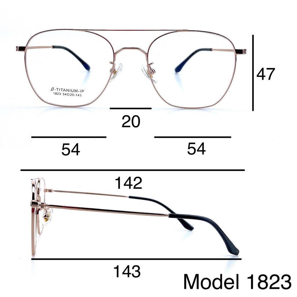 กรอบแว่นไททาเนี่ยม-แท้100-กรอบแว่น-titanium-กรอบแว่นผู้ชาย-กรอบแว่นผู้หญิง-กรอบตัดเลนส์-t1823