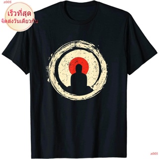 เสื้อยืดผู้ z005 Buddha Meditation Shirt Enso Circle Buddhist Zen T-Shirt พระพุทธเจ้า เสื้อยืดพิมลาย เสื้อยืดผู้ชาย เสื้