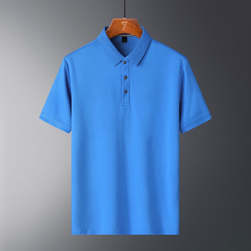 เสื้อโปโลแขนสั้น-สีพื้น-แบบเรียบ-แฟชั่นฤดูร้อน-สําหรับผู้ชาย