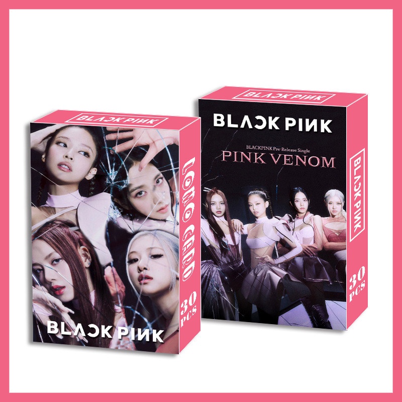 โปสการ์ดโลโม่-bp-อัลบั้ม-pink-venom-lisa-jennie-jisoo-rose-สีดํา-สีชมพู-จํานวน-30-ชิ้น-ต่อกล่อง-พร้อมส่ง