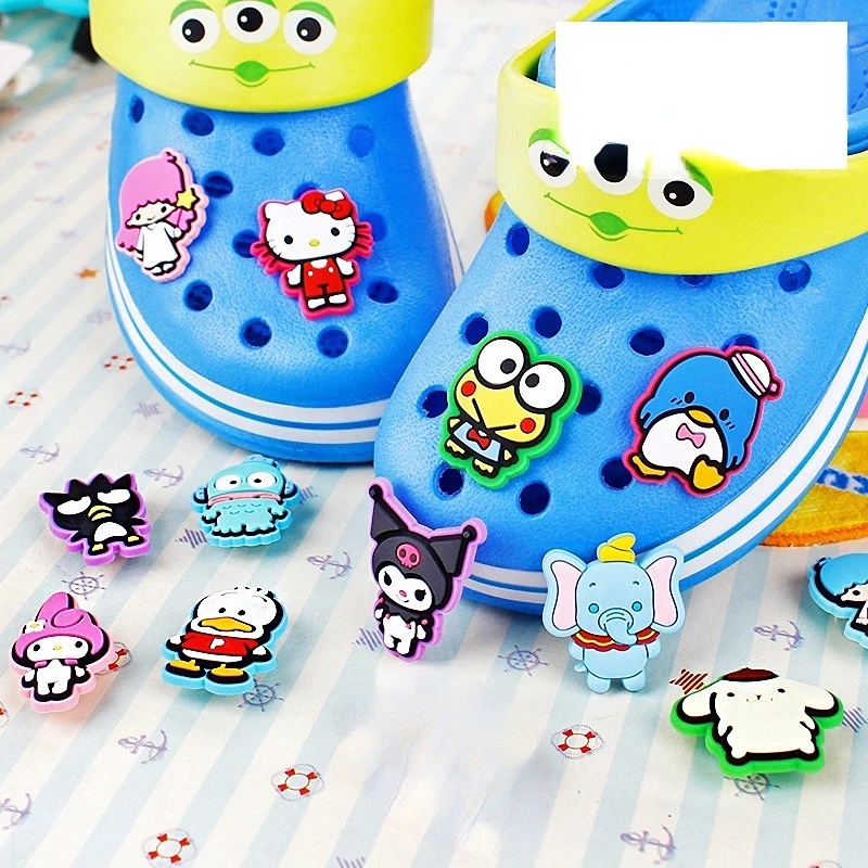 จี้รูปเป็ดสนูปปี้น่ารัก-kuromi-sanrio-jibits-crocs-pin-อะนิเมะแมว-crocs-jibbits-elephant-my-melody-jibbitz-charm-สําหรับเด็ก