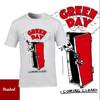 2023เสื้อยืดผ้าฝ้าย Yuanl5 {พร้อมส่ง เสื้อยืด ผ้าฝ้าย 100% พิมพ์ลายวงร็อค Greenday Come Clean พลัสไซซ์ XS-4xl สําหรับผู้