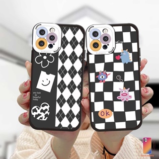 เคสโทรศัพท์มือถือ TPU นิ่ม ขอบหยัก ลายการ์ตูนมอนสเตอร์ ประดับเพชร สําหรับ For IPhone 6 7 6S 8 Plus XR 11 12 13 PRO MAX X XS MAX Se 2020 6SPlus 7Plus 6Plus 8Plus XSMAX