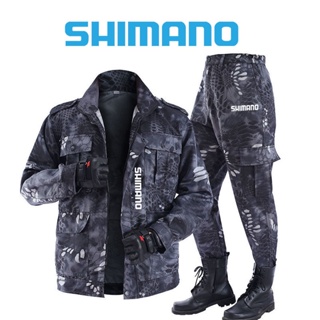 Shimano เสื้อแจ็กเก็ต ลายพราง กันลม ทนทาน เหมาะกับใส่ตกปลากลางแจ้ง สําหรับผู้ชาย