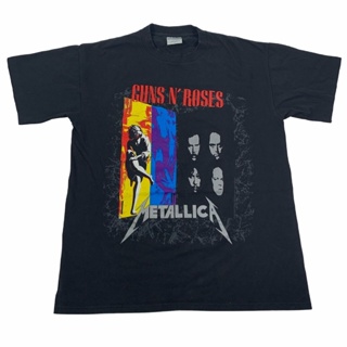 ♠Gildan - ?Vintage Guns N Roses / Metallica "1992" Tour T-Shirt Faith No More  for men_03