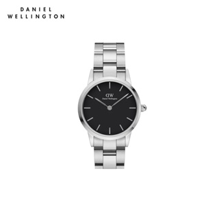 (ทักแชทรับโค้ด) Daniel Wellington นาฬิกาข้อมือ Iconic Link S Black 28มม สีเงิน