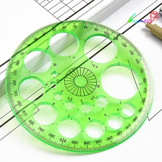 【AG】Round Ruler High Durability Plastic Template Ruler Circle Drawing Stencil Geometric School Supplies