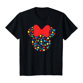 Disney Minnie Mouse Polka Dot Rainbow Men T-Shirt_03