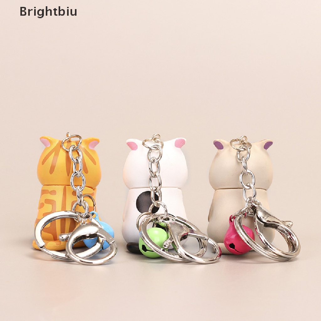 brightbiu-พวงกุญแจ-จี้รูปแมวขี้อายน่ารัก-สําหรับห้อยกระเป๋า