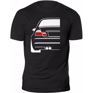 เสื้อยืดลําลอง คอกลม แขนสั้น พิมพ์ลายรถยนต์ Bmw E39 M5 Bmw E46 M3 M Power Backside T397 Series คุณภาพสูง สําหรับผู้ชาย พ