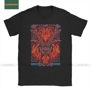 Hunting Club Teostra Monster Hunter World T Shirt Men Cotton T-Shirts Rathian Dragon MHW Game Tee Shirt Short Sleev_01