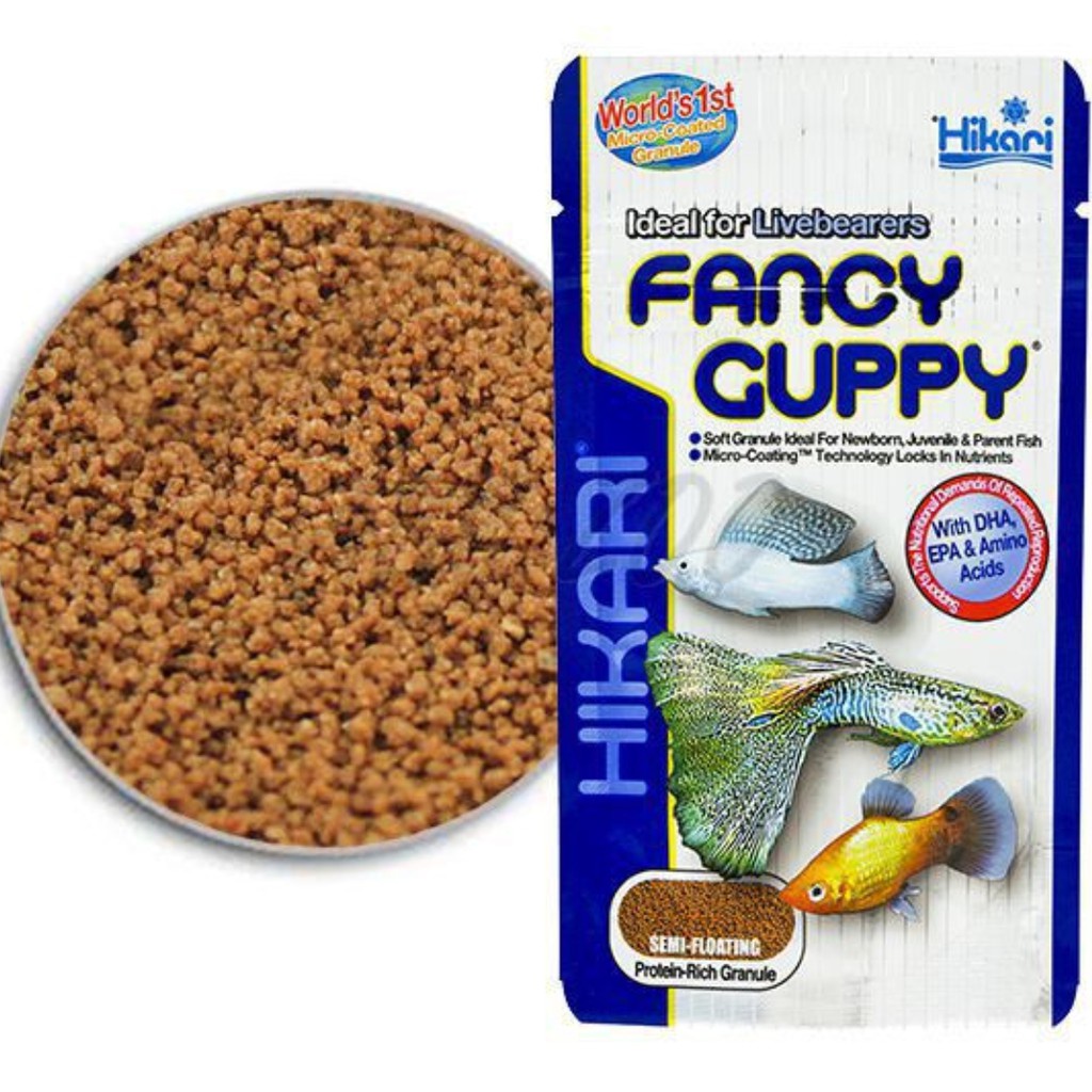 hikari-fancy-guppy-22g-อาหารสำหรับปลาหางนกยูง-อาหารปลาฮิคาริ