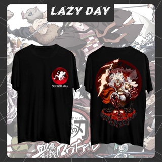 เสื้อ One Piece MY YOUNG Anime Gear 5 Luffy เสื้อกีฬาการ์ตูนกีฬาเสื้อยืดการ์ตูนขนาดใหญ่