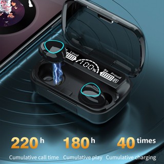 Tws M10 หูฟังบลูทูธไร้สาย 9D สเตอริโอ Hifi ไมโครโฟน โทร หูฟัง LED พร้อมหน้าจอ สําหรับ IOS Android ลดเสียงรบกวน
