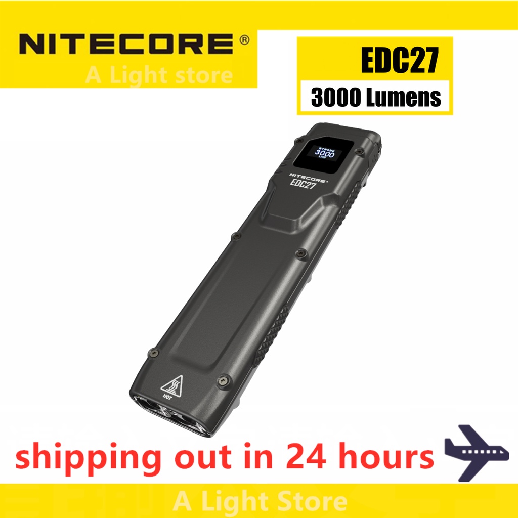 nitecore-edc27-ไฟฉายลูเมน-3000-ตัวเครื่องหลัก-ทําจากสเตนเลส