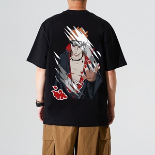 Anime Naruto Street Crew Neck Loose trendy graffiti Cotton Oversized T-Shirt oversize Printed_07