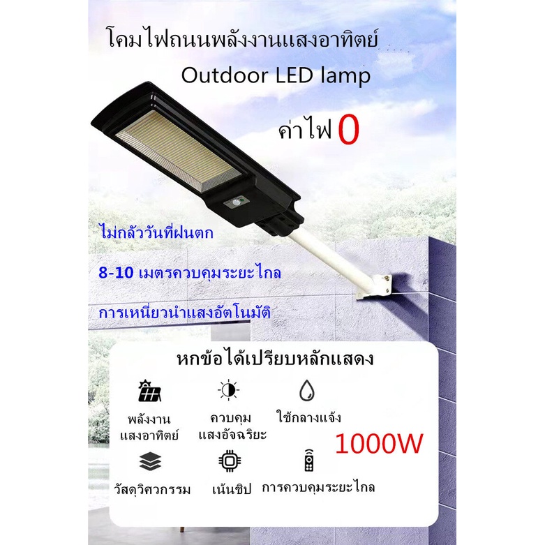 ไฟโซล่าเซลล์-solar-cell-ไฟถนนโซล่าเซลล์-พลังงานแสงอาทิตย์ไฟ-led-1000w-solar-light-ไฟสวนกลางแจ้งไฟสปอร์ตไลท์-แผงโซล่าเซล