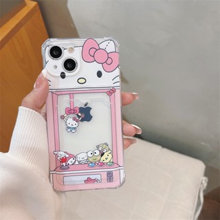 เคสโทรศัพท์มือถือ กันกระแทก ลายการ์ตูนคิตตี้ พร้อมช่องใส่บัตร สําหรับ IPhone 11 12 13 14 Pro Max 14 Pro Max