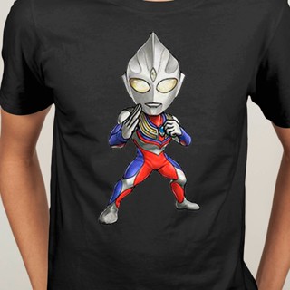 ใหม่ เสื้อยืดแขนสั้นลําลอง พิมพ์ลาย ultraman tiga ultraman taro dyna mebius cosmos shin hayata สีดํา สไตล์สตรีท_05