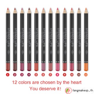 ลิปสติก ลิปไลเนอร์ ดินสอ VIBELY Matte Velvet Lipliner ชุดดินสอเขียนขอบปาก เนื้อแมตต์ กันน้ํา ติดทนนาน 12 สี