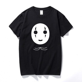 Qiuy5 {พร้อมส่ง เสื้อยืดผ้าฝ้าย 100% พิมพ์ลายการ์ตูนอนิเมะ Spirited Away No Faceless โอเวอร์ไซซ์ ไซซ์ XS-6XL ของขวั_07