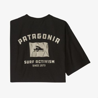 🔥 Patagonia Patagonia เสื้อยืดแขนสั้น พิมพ์ลายปลาบิน แฟชั่นฤดูร้อน สําหรับผู้ชาย และผู้หญิง 37404 🔥