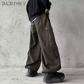 DaDuHey🔥 Mens Korean-Style Fashion Ankle-Tied Sweatpants Loose Casual Sweatpants