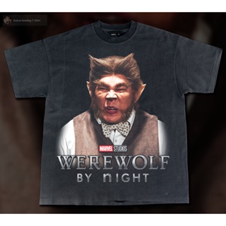 เสื้อยืดโอเวอร์ไซส์เสื้อยืดผ้าฝ้าย Werewolf by night Bootleg T-ShirtS-3XL