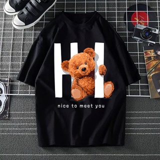 BEST SELLER READY STOCK HI TEDDY BEAR TSHIRT WOMEN MEN BAJU T SHIRT PEREMPUAN LELAKI T-SHIRT COTTON LENGAN PENDEK_02