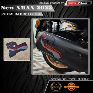 ใหม่ สติกเกอร์ยาง ป้องกันท่อไอเสีย สําหรับรถจักรยานยนต์ XMAX 2023 MOTOPAD27