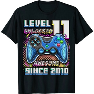 2022 Level 11 Unlocked Awesome 2010 Video Game 11th Birthday Boy T-Shirt_03