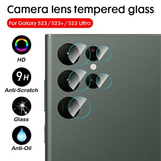 ฟิล์มกระจกนิรภัยกันรอยกล้อง สําหรับ Samsung Galaxy S23 S22 S21 S20 Plus Note 20 Ultra