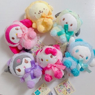 พวงกุญแจ จี้ตุ๊กตาอนิเมะ Sanrio My Melody Cinnamoroll Kuromi Hello Kitty Purin ขนาด 12 ซม. สําหรับตกแต่งกระเป๋า