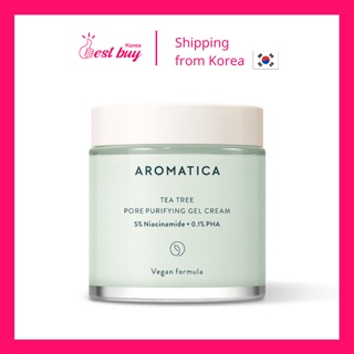 Aromatica Tea tree ครีมเจลทําความสะอาดรูขุมขน ไนอะซินาไมด์ 5% และ PHA 0.1% 100 มล.
