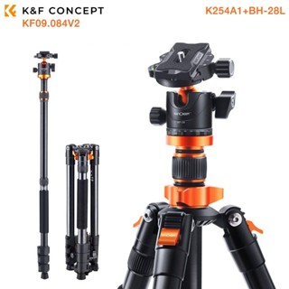 K&amp;F Concept Tripod SA254M1 Aluminum 62/158cm 22lbs Load Detachable Monopod 360° Ball Head for DSLR SLR, K254A1+BH-28L